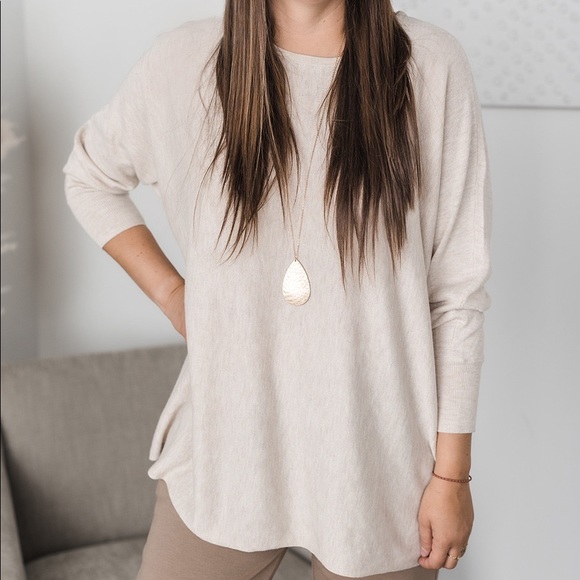 “Soft Whisper” Top by ONLY from Silver Icing in Oatmeal XS-Med - Picture 1 of 5